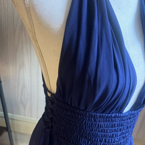 Express Royal Blue Backless Dress - Picture 6 of 8